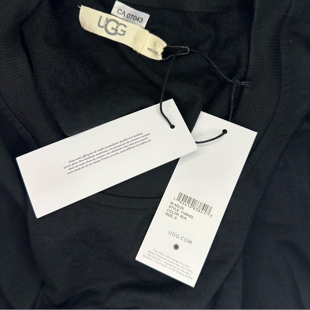 UGG Brook Balloon Sleeve Crewneck Sweater in Black BNWT S - Picture 10 of 11